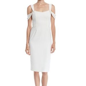 Halston Heritage White Off Shoulder Dress